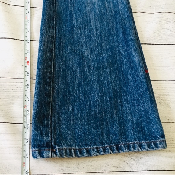 Embroidered Wide leg Flared  jeans - Picture 7 of 8